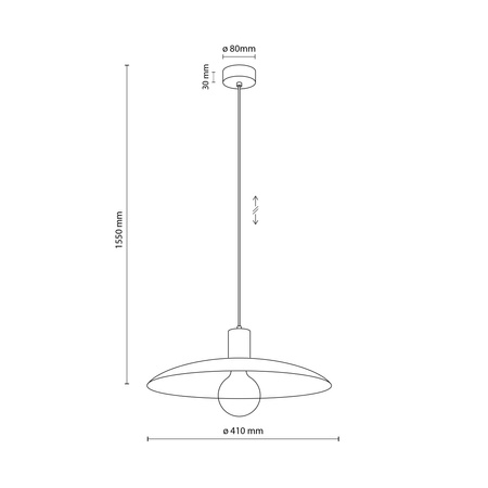 Tk Lighting ASTRA SABIA lampa wisząca 1XE27 