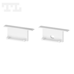 Komplet zaślepek bocznych białych P14-2 do osłonki C15 (1 szt. z otworem, 1 szt bez otworu) (nr kat 7714202)