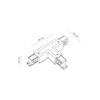 Tk Lighting TRACER TRÓJOBWODOWY BLACK ŁĄCZNIK T