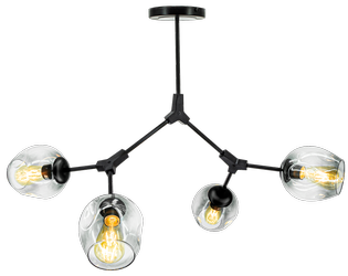 Lampa sufitowa Boston 4xE27 BLACK