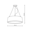 Malaga lampa wisząca szara LP-622/1P GREY