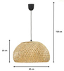 Lampa wisząca BOHO bambusowa 45cm czarna 1xE27 