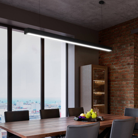 Lampa Biurowa Wisząca 40W LED 3000K czarna