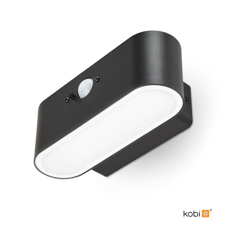 Kinkiet solarny LED Solaris 2,5W 4000K czarny z czujnikiem ruchu