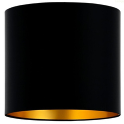 Abażur walec Oro Deluxe czarno złoty 15cm E27