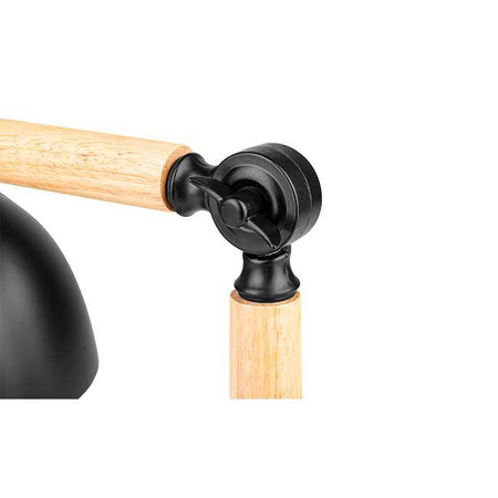Lampa biurkowa drewniana Woody 1xE27 czarna