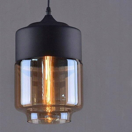 Lampa sufitowa wisząca szklana modern podłużna LED