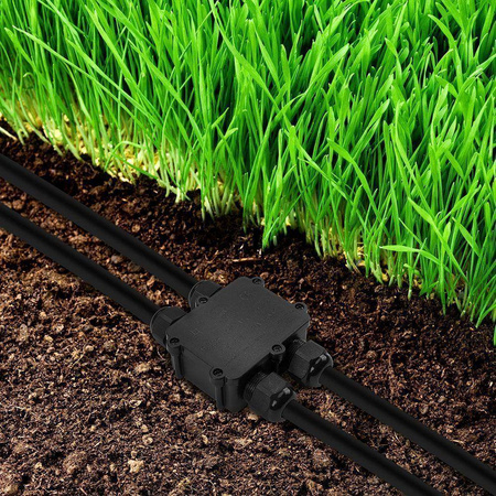 Puszka Złączka Mufa Hermetyczna 4x 4Pin Średnica kabla 8-12mm IP68 czarna