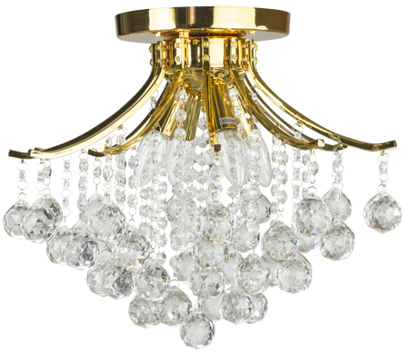 Lampa sufitowa Wenecja 4xE14 złoty i kryształ