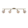 Rodia lampa sufitowa listwa patynowy 4x40w g9 klosz bursztynowy