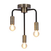 Lampa sufitowa patynowa + czarny mat 3xE14 Saga 33-01320