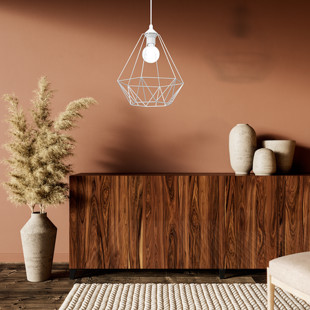 Lampa wisząca BASKET WHITE 1xE27 biała