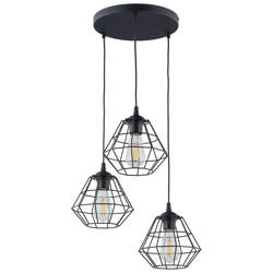 Lampa wisząca DIAMOND Black 3xE27