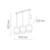 Lampa wisząca BOHO Nature 3xE27 listwa