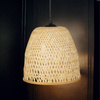 Lampa wisząca BOHO bambusowa czarna E27 PHU09 30cm