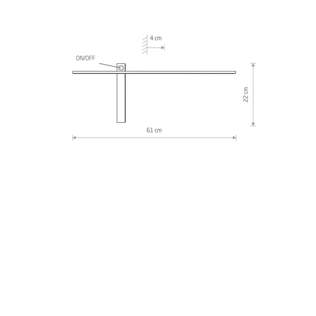 Nowodvorski Kinkiet obrazowy czarny IMPULSE LED S 