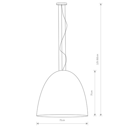 Nowodvorski Lampa wisząca biała złota EGG XL 