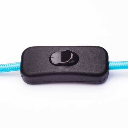 Przewód w oplocie kabel z wtyczką 4m niebieski