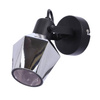Randi lampa kinkiet czarny matowy 1x15w e14 klosz dymiony
