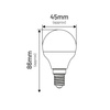 Żarówka LED G45 E14 7W KULKA neutralna 4000K 