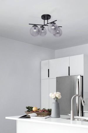 Lampa sufitowa z kloszami w kolorze grafitu K-5166 z serii GAMMA