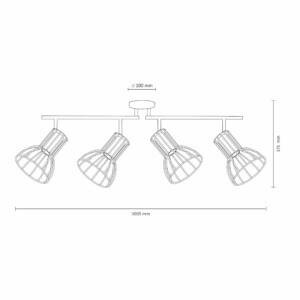 Lampa ruchoma ścienno-sufitowa SOFIA-4 czarna+miedź E14x4