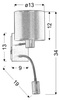 Kinkiet fioletowy / chrom z wyłącznikiem E14 + LED Sylwana Candellux 21-29348