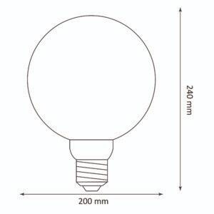Żarówka dekoracyjna DecoVintage Led Filament G200 Amber E27 4W 260lm 1800K