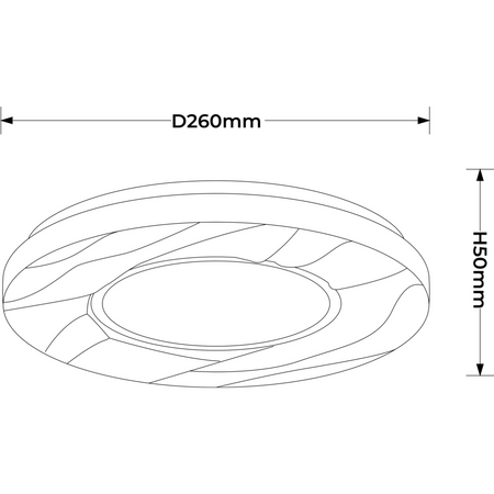 Plafon Tenaro 26 cm biały LED 4000K