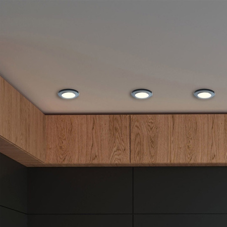 Oczko sufitowe szklane OKRĄGŁE. Kolor: CZARNY