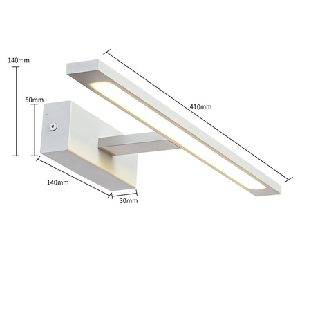 Isla kinkiet biały średni z IP44 3000K GS-LWB-12W/3 WH