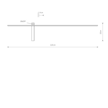 Nowodvorski Kinkiet obrazowy czarny IMPULSE LED L 