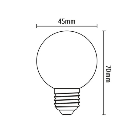 Lampa LED kolor WHITE  E27 2W