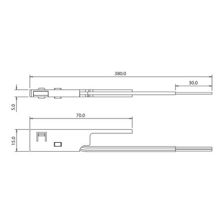 Łącznik prosty z kablem magnetic track 5mm