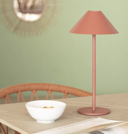Lampa Stołowa LED 3W Zewnętrzna IP54 Przenośna z Akumulatorem USB Kivuli terakota