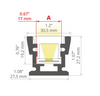 Lampa najazdowa liniowa  HR-MAX do kostki brukowej IP68 4,9W 3000K 1m