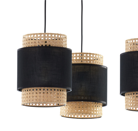 Lampa wisząca  Boho Black 3xE27 pająk