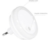 Lampka nocna wtykowa LED 0.4W 4lm z czujnikiem zmierzchu, okrągła