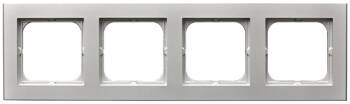Ramka poczwórna Ospel Sonata Srebrny mat