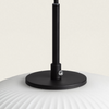 Lampa Wisząca z Metalu i Szkła  BECA Oblade biała czarna