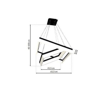 Lampa wisząca  NERO 80W LED 4000K 