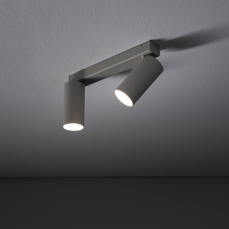 Listwa z regulowanymi reflektorami 2xGU10 FOURTY szara Nowodvorski 11437