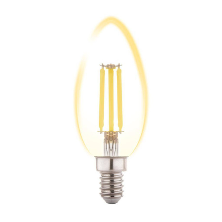 Filament  LED C37 świeca E14  4W 470lm 3000K