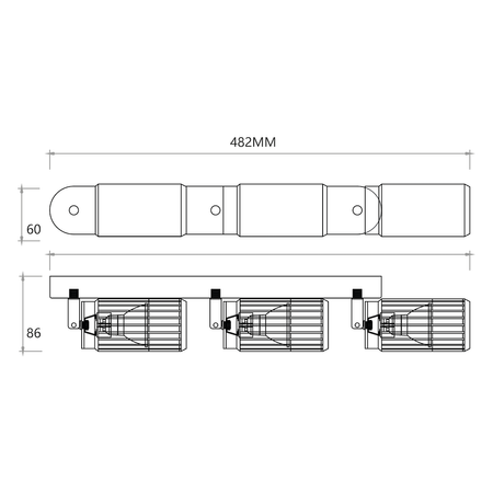 Lampa sufitowa VERTICAL WHITE SPOT 3xGU10
