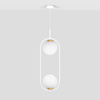 Podwójna lampa wisząca z białymi kloszami K-5301 z serii MALTA