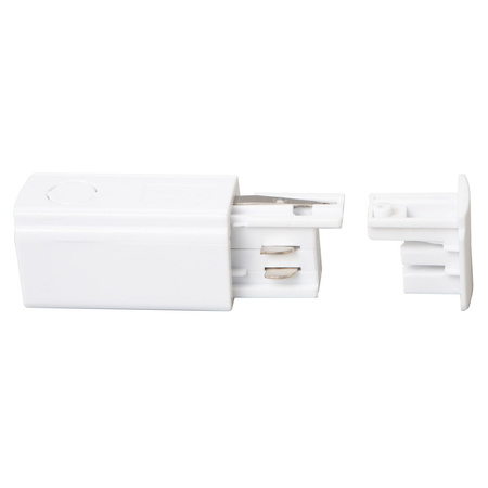 Zasilanie + Zaślepka Do Szynoprzewodu Biały 3-Obwodowy