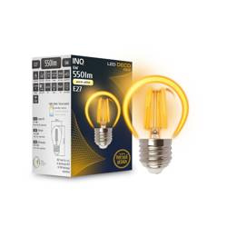 Żarówka FILAMENT LED złota G45 kulka E27 6W ciepła 2700K
