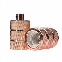 Oprawka dekoracyjna E27 tarka różowe złoto