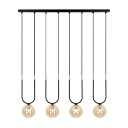 Poczwórna lampa wisząca nad wyspę kuchenną K-5597 z serii GOLDI