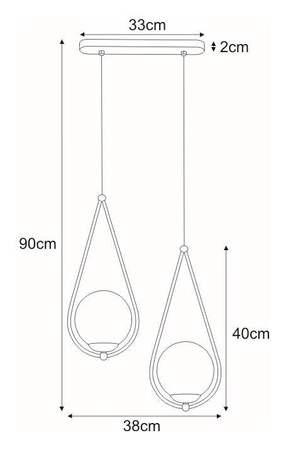 Lampa wisząca K-4771 z serii NEVE BLACK